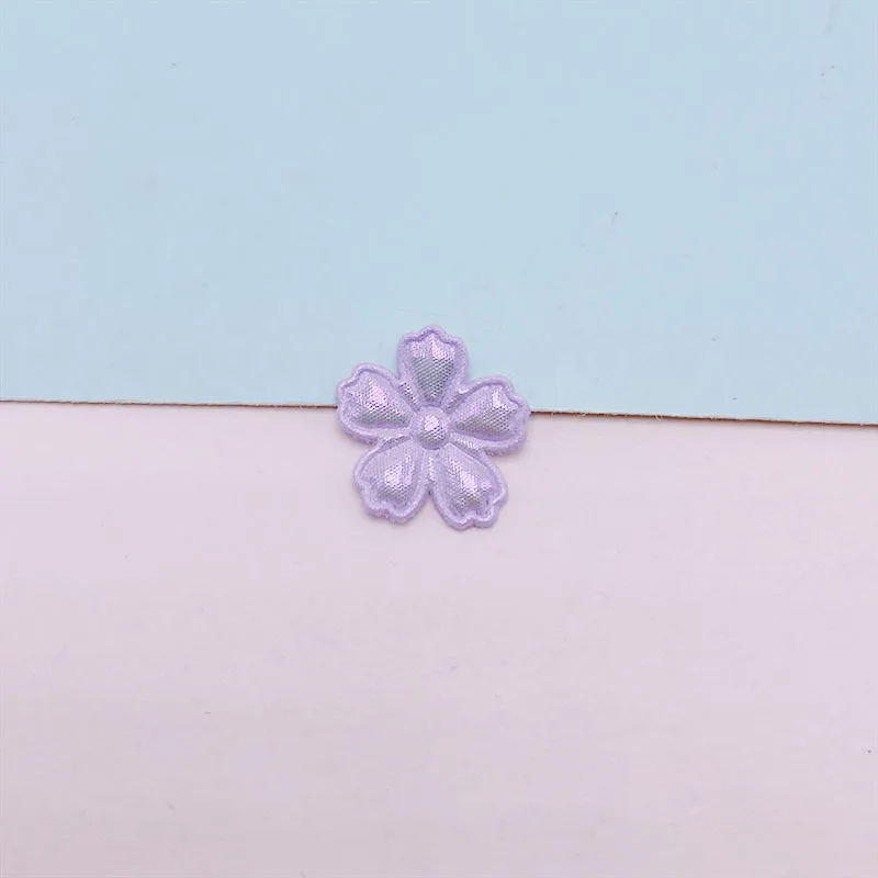 100 Stücke 1,35 CM PU Kleine Blume Gepolsterte Applikationen Für DIY Kinder Haarspange Zubehör Kleidungsstück Dekor Patches – Detail 8