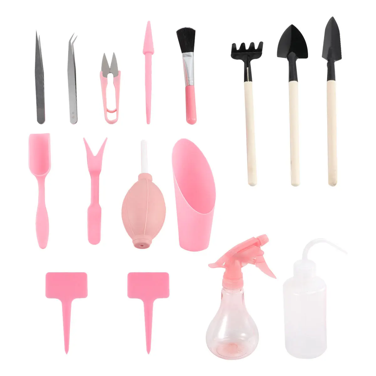 

16Pcs Succulent Planting Tool Set Portable Gardening Tools for Home Professional Use Mini Garden Trowel Pruner Spray Bottle Kit