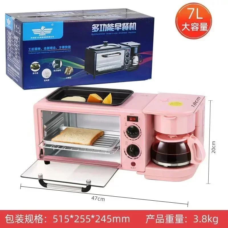 3 In 1 Breakfast Machine Bread Toaster Electric Oven Kitchen Oven Kitchen Appliances