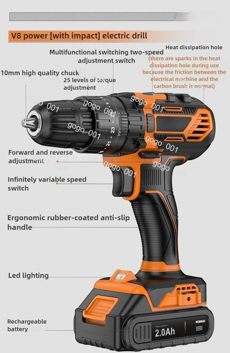 Home Toolbox Multifunctional Hardware Repair Home Electrician Combination Car Drill