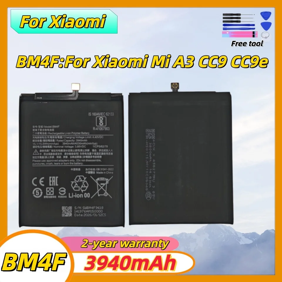 

BM4F Battery For Xiaomi Mi A3 CC9 CC9e Mi 9 Lite Mi9 Lite 4030mAh Replacement Batteries Bateria+Tools