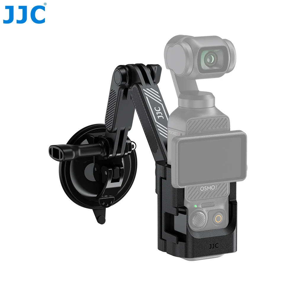 JJC Suction Cup Mount Mount Stand for DJI Pocket 4 3 Car Mount Windshield Dashboard Hood Holder Expansion Adapter Accessories