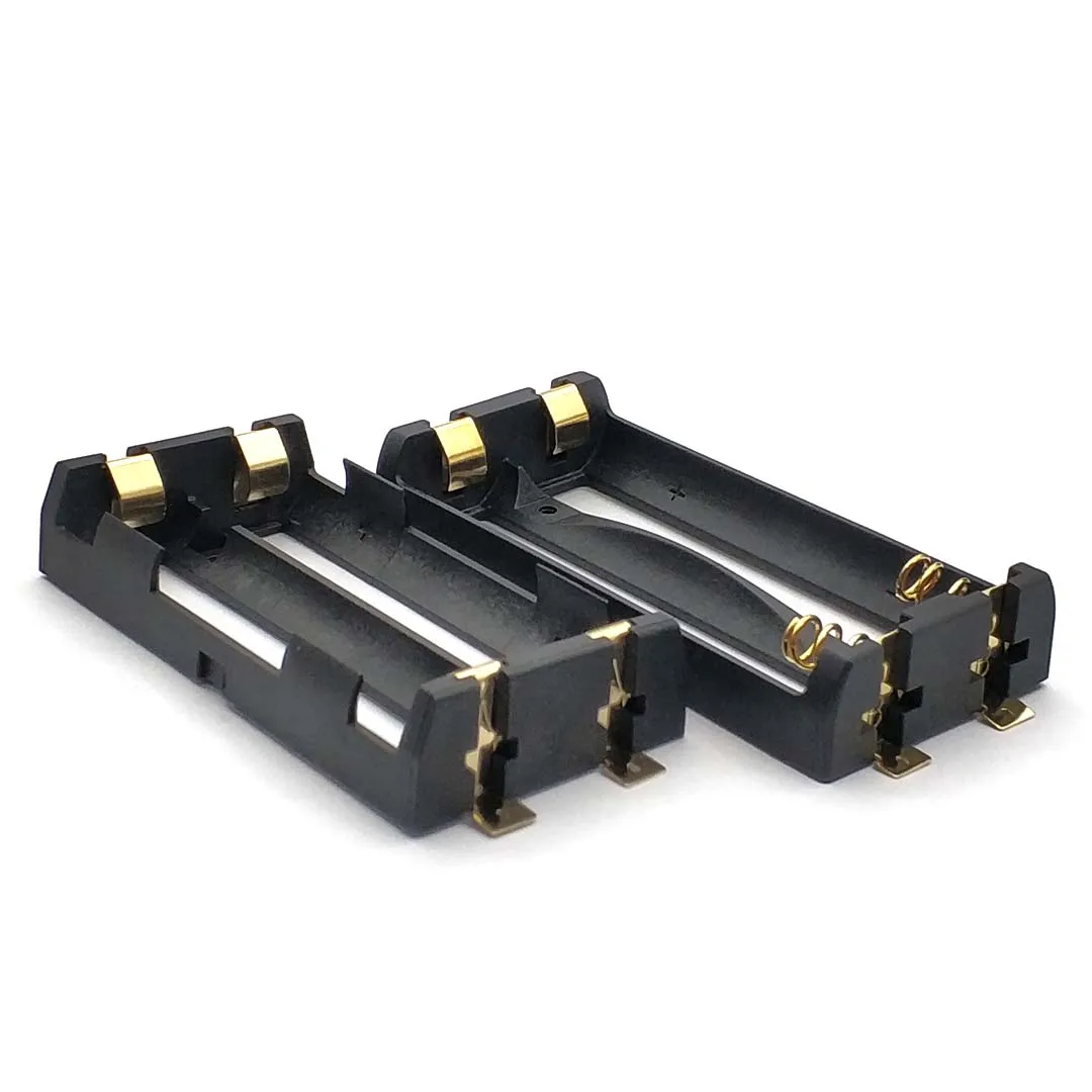 2 18650 حامل البطارية 18650 SMT SMD THM ثقب لحام الربيع تمديد صندوق بطارية حقيبة للتخزين الحاويات قوة البنك صندوق البطارية