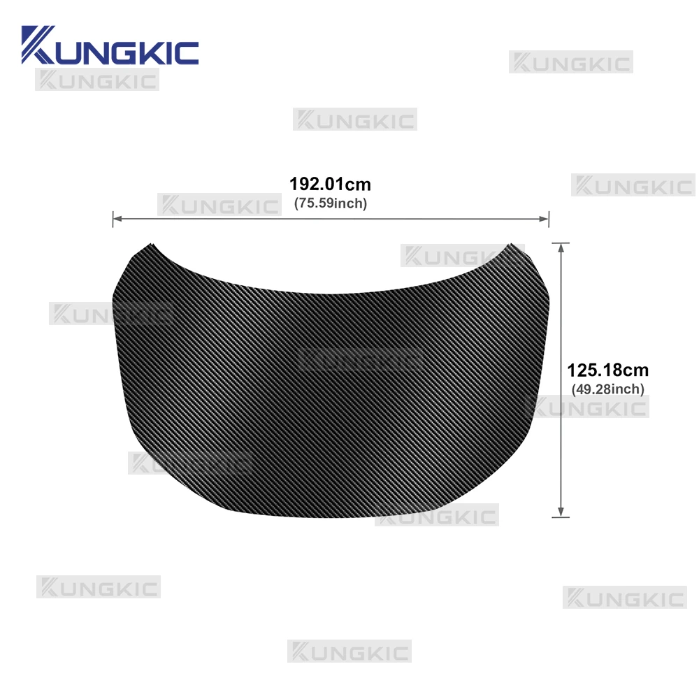 For Honda Pilot 2026 2027 2028 Car Engine Hood Front Strip Protective Film PPF TPU Glossy Carbon Texture Refit Color Sticker