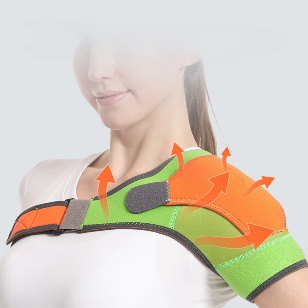 

Portable Adjustable Breathable Sports Shoulder Pads Men Women Support Back Brace Guard Strap Pad Shoulder Care Bandage Protector