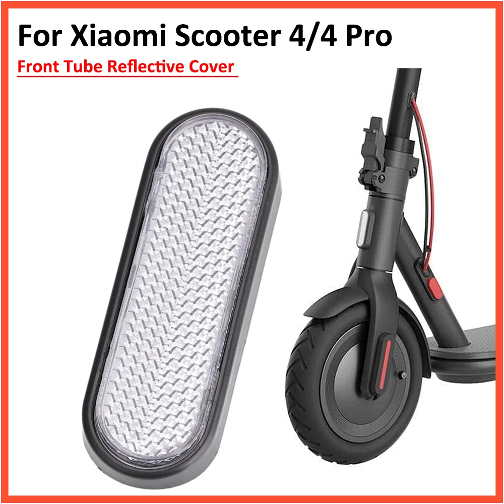 Front Tube Reflective Cover For Xiaomi 4 Pro Electric Scooter 4pro Night Warning Decoration Shells White Strip Parts