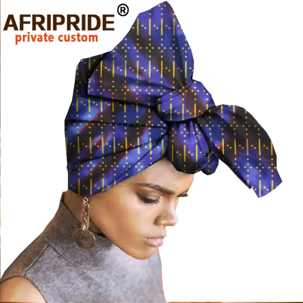 African Ankara Print Headscarf for Women AFRIPRIDE Fashion Casual Style 90cm*110cm 100% High Quality Batik Cotton A18h004