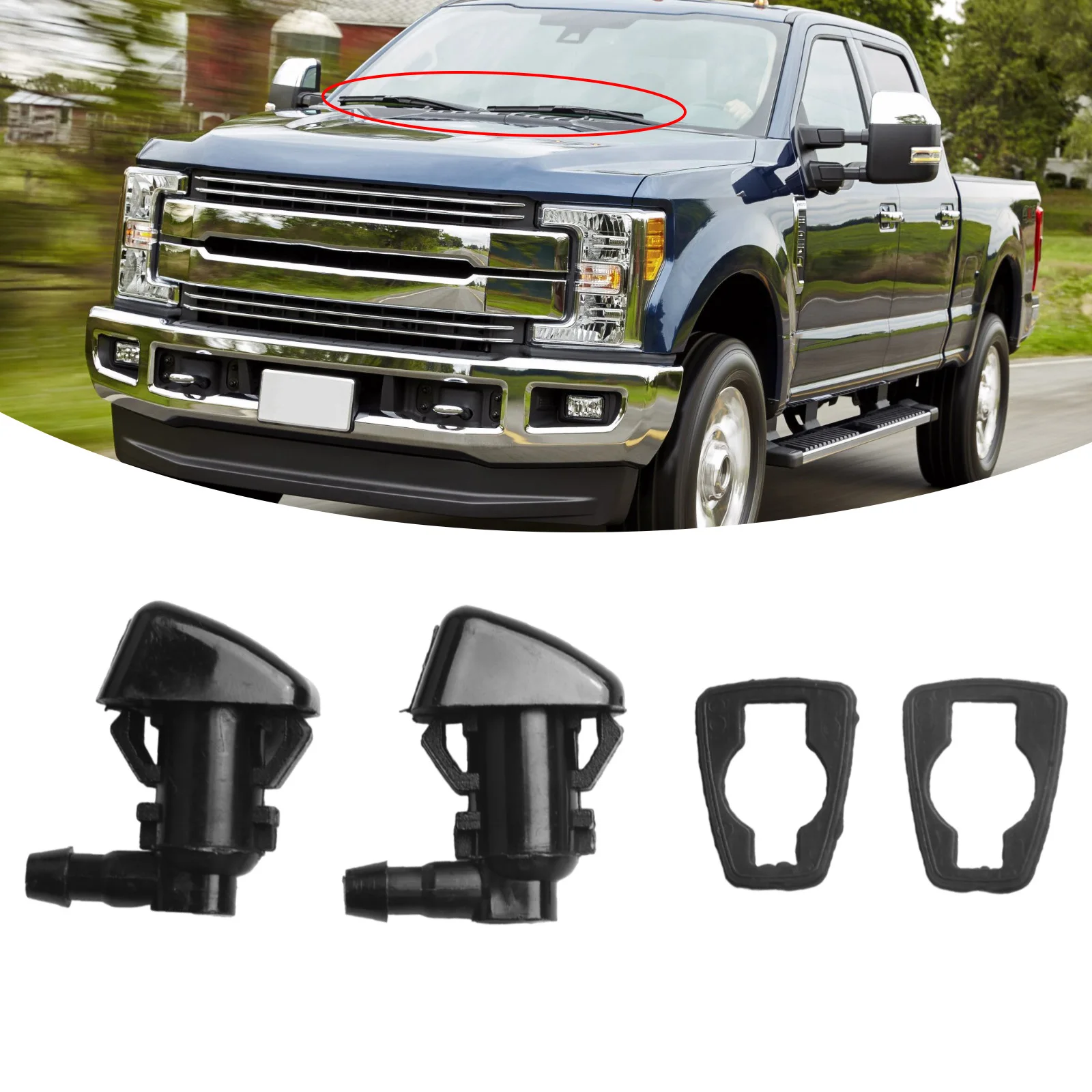 

Car Windshield Washer Wiper Cleaning Nozzle BC3Z-17603-A For Ford OEM 2011-2015 Windshield Washer Wiper Cleaning Nozzle