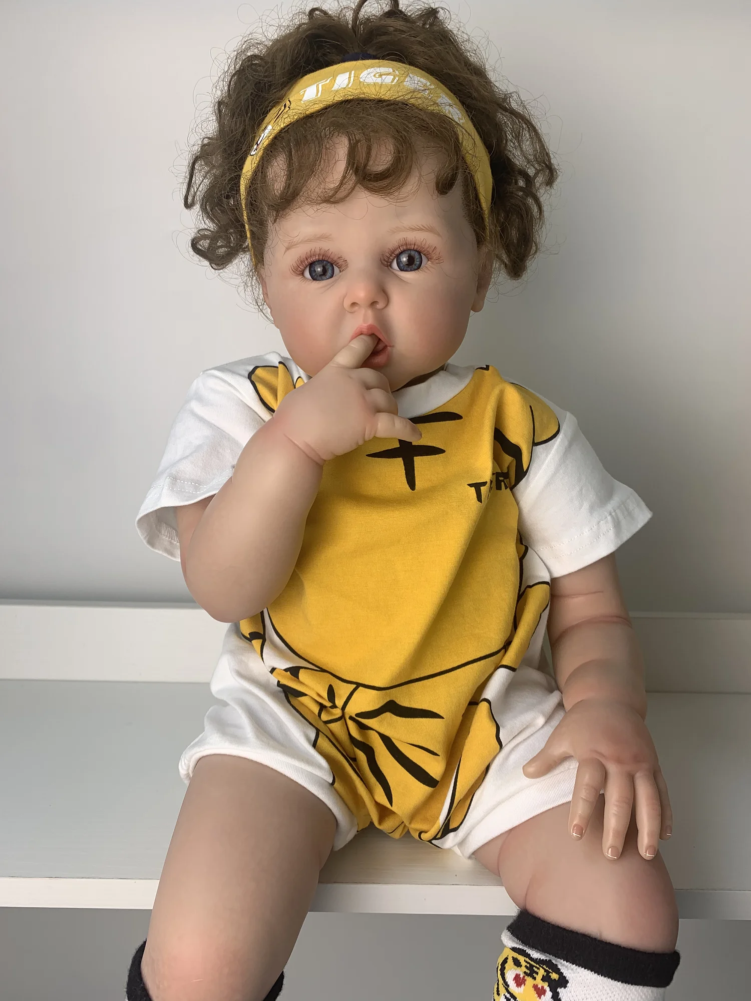 

60 CM Reborn Baby Doll 3D Paint Skin With Vein Silicone For kids Toddler Bebe Artist Collection