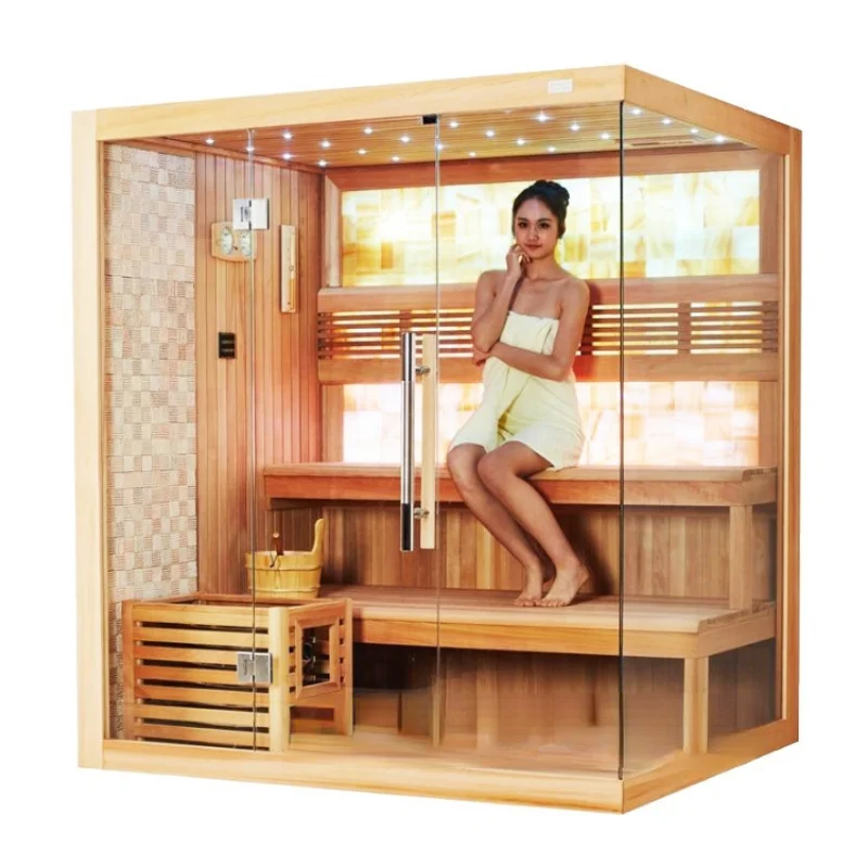 Sauna Cabina Indoor Steam Sauna Room Infared Prefab Sauna  Spa Tub