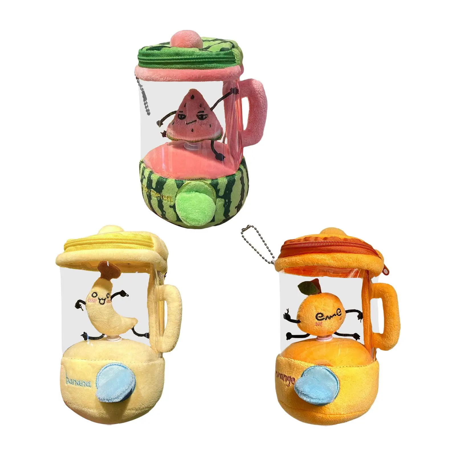 

Плюшевая соковыжималка для фруктов, игрушка, портативная новинка, вращающаяся на шнурке, креативный мультфильм