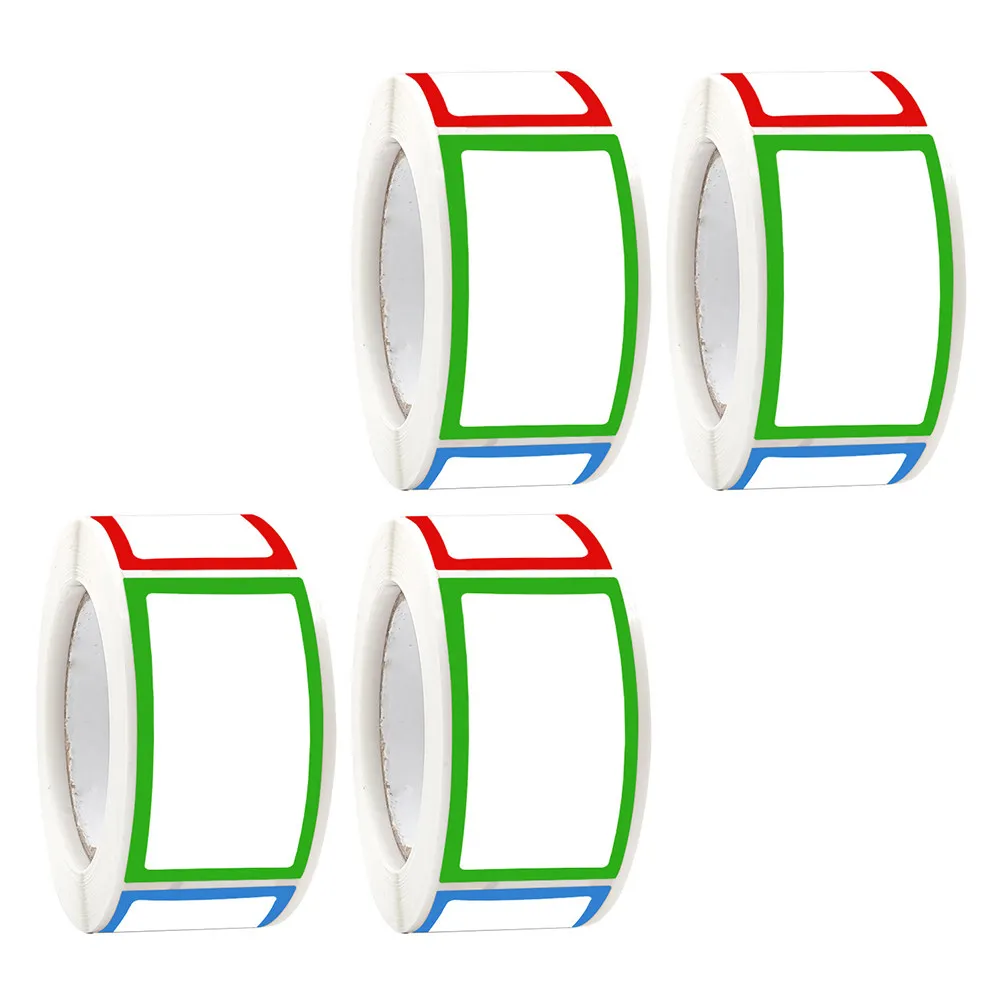 

4 Rolls No Glue Needed Blank Adhesive Labels Stickers for Kitchen Pantry Storage Bins Jars Containers Name Tag Sticker Organizer