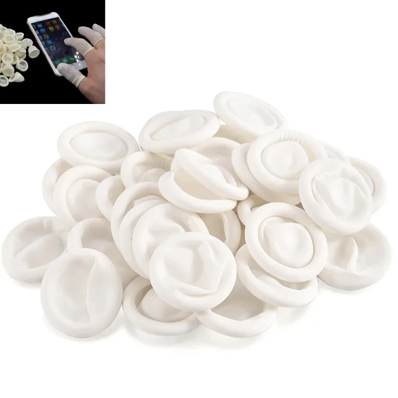 30Pcs Anti static Disposable Finger Rubber Gloves Non-slip Latex Finger Cots Fingertips Protector Gloves Watch Repair Tool