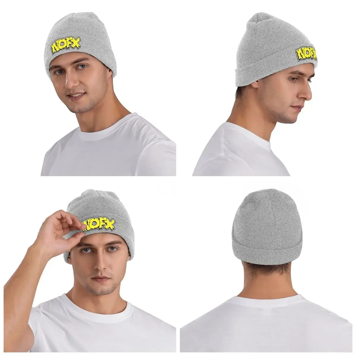 New Nofx Band Final Tour Skull Warm Knitted Cap Fashion Bonnet Hat Autumn Winter Outdoor Beanies Hats for Men Women Adult