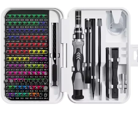 Versatile 132-Piece Precision Screwdriver Set for Repairing Instruments, Electronics, and Appliances