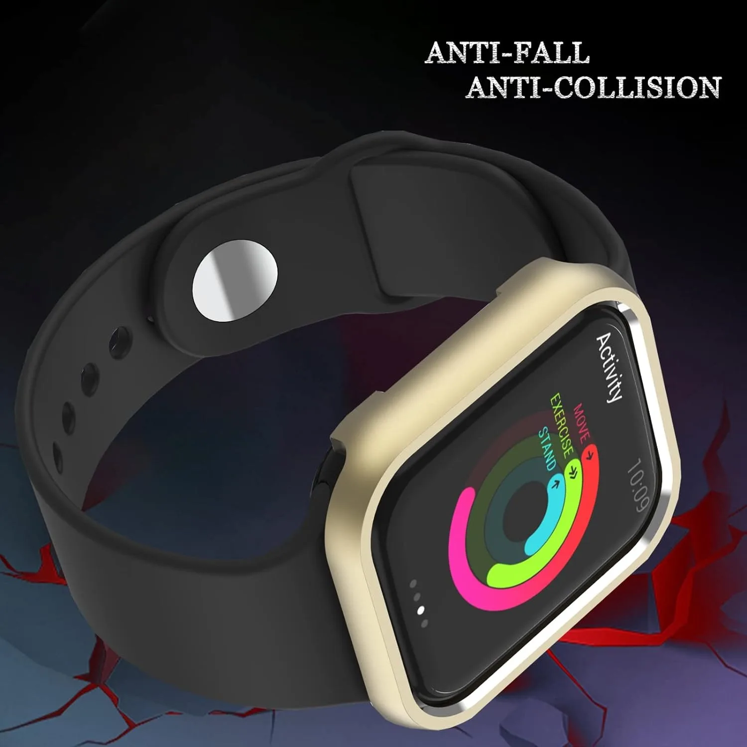 حافظة مجوفة من خليط معدني لسلسلة ساعات أبل 9 8 7 se 6 5 4 غطاء ممتص للصدمات لساعة iWatch 40 مللي متر 44 مللي متر 41 مللي متر 45 مللي متر ملحقات ساعة زجاجية #1