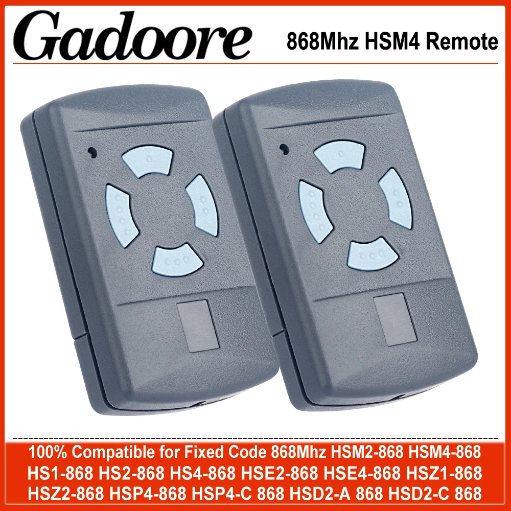 Gadoore 868Mhz HSM4 Garage Door Remote Hormann 868Mhz HSM4 Compatible with Hormann 868MHz HSM2 HSM4 HS1 HS2 HS4 HSZ1/Z2 HSP4 HSD