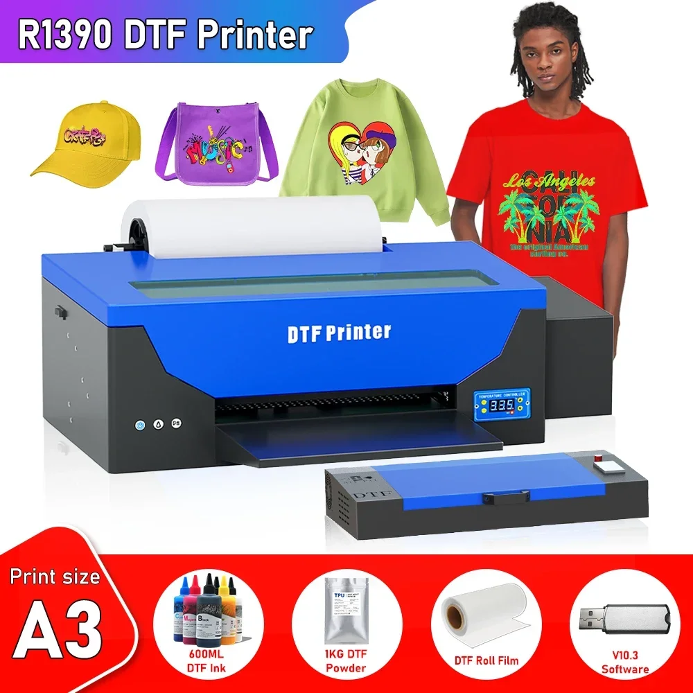 

A3 DTF Printer Transfer Printer For Epson R1390 Digital Printer Film for Jeans Hoodies A3 t shirt Printing Machine