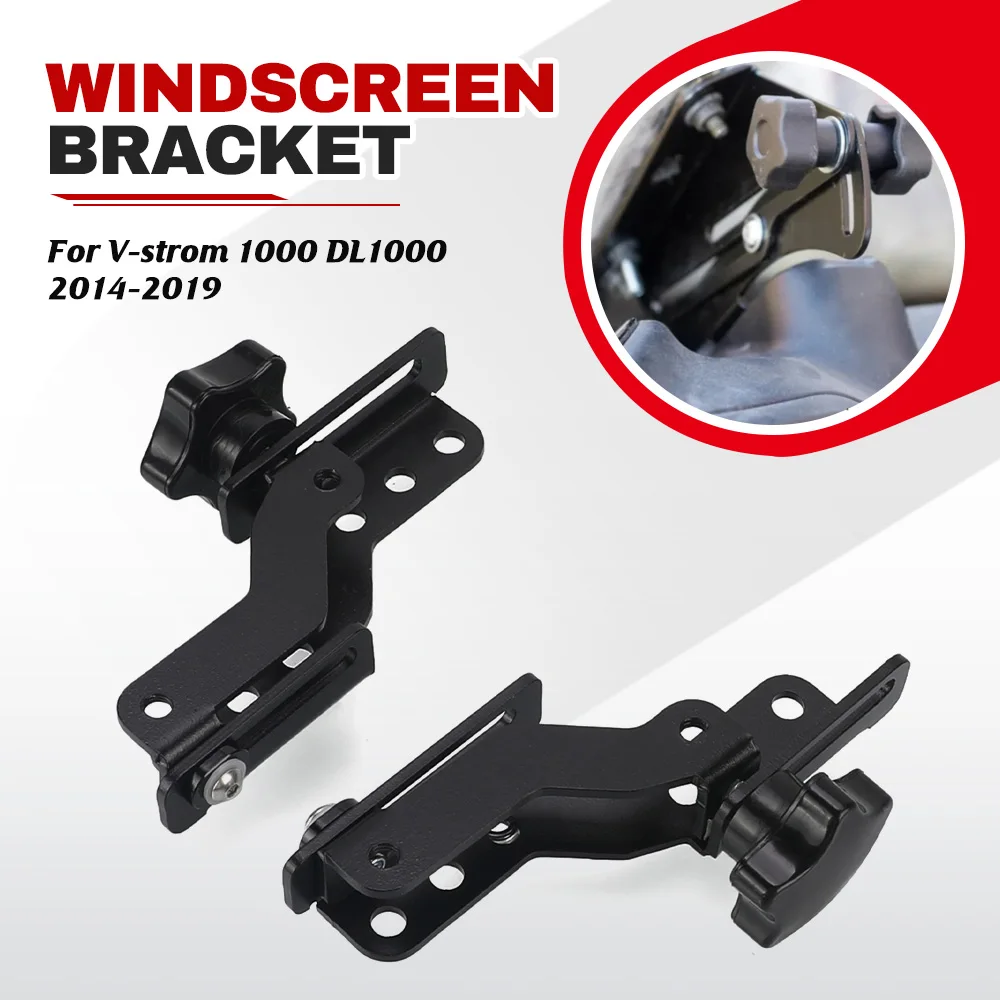 Motorcycle Windscreen Strengthen Extended Bracket Adjusters Airflow adjustable Kits For Suzuki V-STROM 1000 DL1000 2014-2019