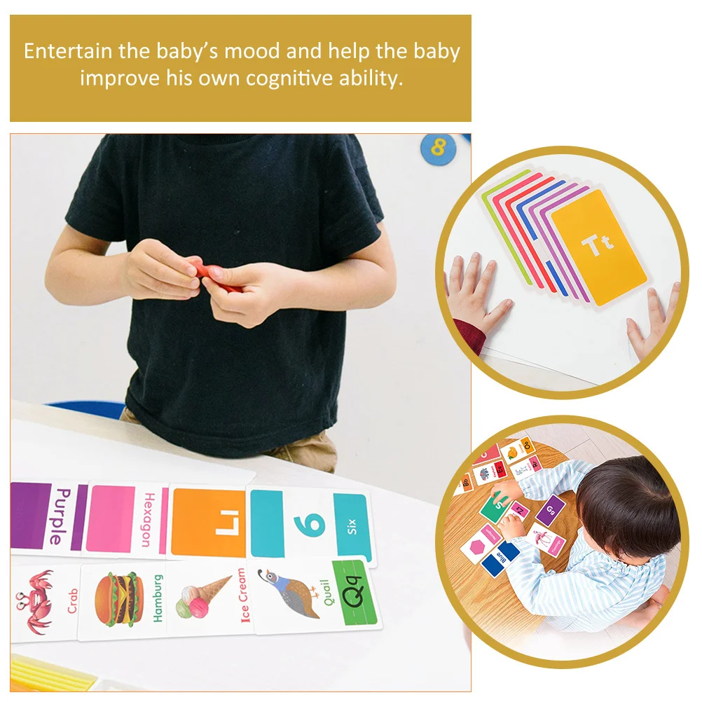 58 fogli Schede flash per l'educazione precoce Apprendimento sensoriale Giocattoli per bambini domestici Sviluppo cognitivo educativo Bambini