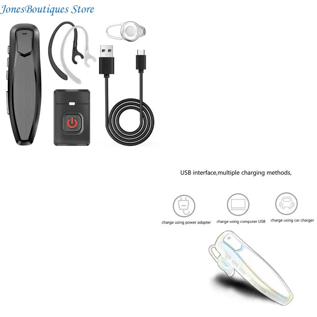 Noise Cancelling Buetooth-compatible Earpiece Radio Adapters for Clear Sound Transmission W8KE