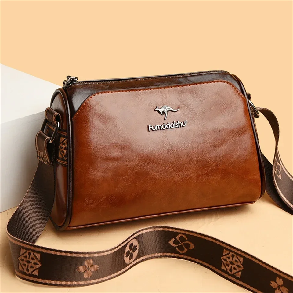 

Women High Quality Soft Leather Shoulder Bags Luxury Designer Purses Crossbody Bag Ladies Vintage Messenger Commuting Sac A Main