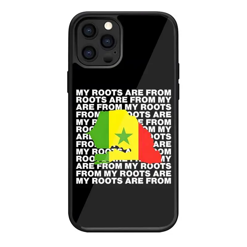 Senegal Flag Phone Case For Iphone 14 13 12 11 Mini Pro Max X Xr Xs 6 7 8 Plus SE 2020 Silicone PC+TPU Cover