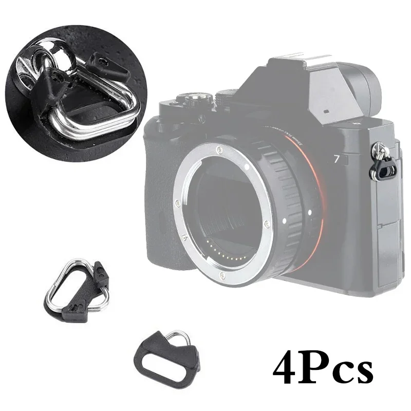 4 stks Driehoekige Split Ringen Voor Panasonic Voor Fuji DSLR Camera Terug Riem Camera Gesp Assist Accessoires