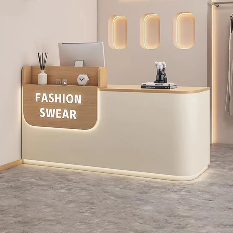 المنظمون تصميم مكاتب الاستقبال متجر حديث تجميل بار فاخر فندق عرض مكاتب الاستقبال مكتب الشركة صالة الأثاث #5