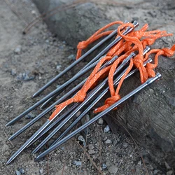 Boundless Voyage Titanium Alloy Tent Stakes 168mm Heavy Duty Pegs Backpacking Outdoor Travel Camping Tent Canopy Accessories