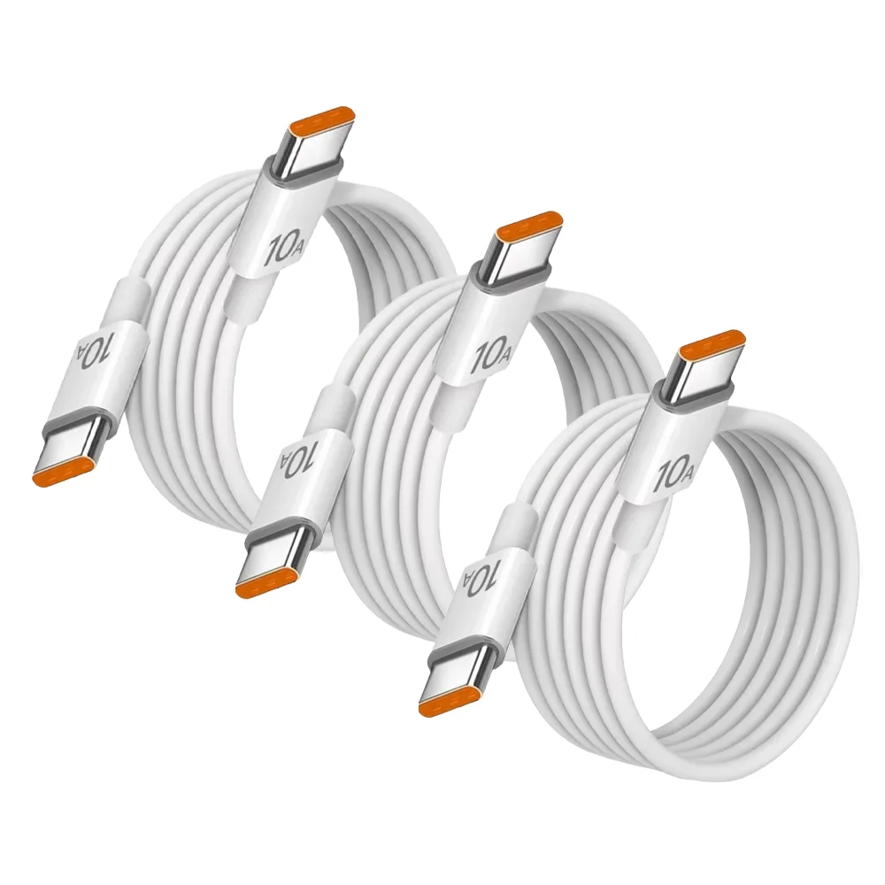 NNBILI 1/3 Stück Universelles 120W 10A Schnellladegerät PD Dual Type-C Ladekabel Datenkabel für iPhone 16 17 Samsung HUAWEI
