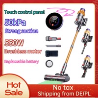 2025 MPQU V18 50kPa 550W Wireless Vacuum Cleaner Touch Control Screen Removable Battery 3 Power Mode Rechargeable Vacuum Cleaner