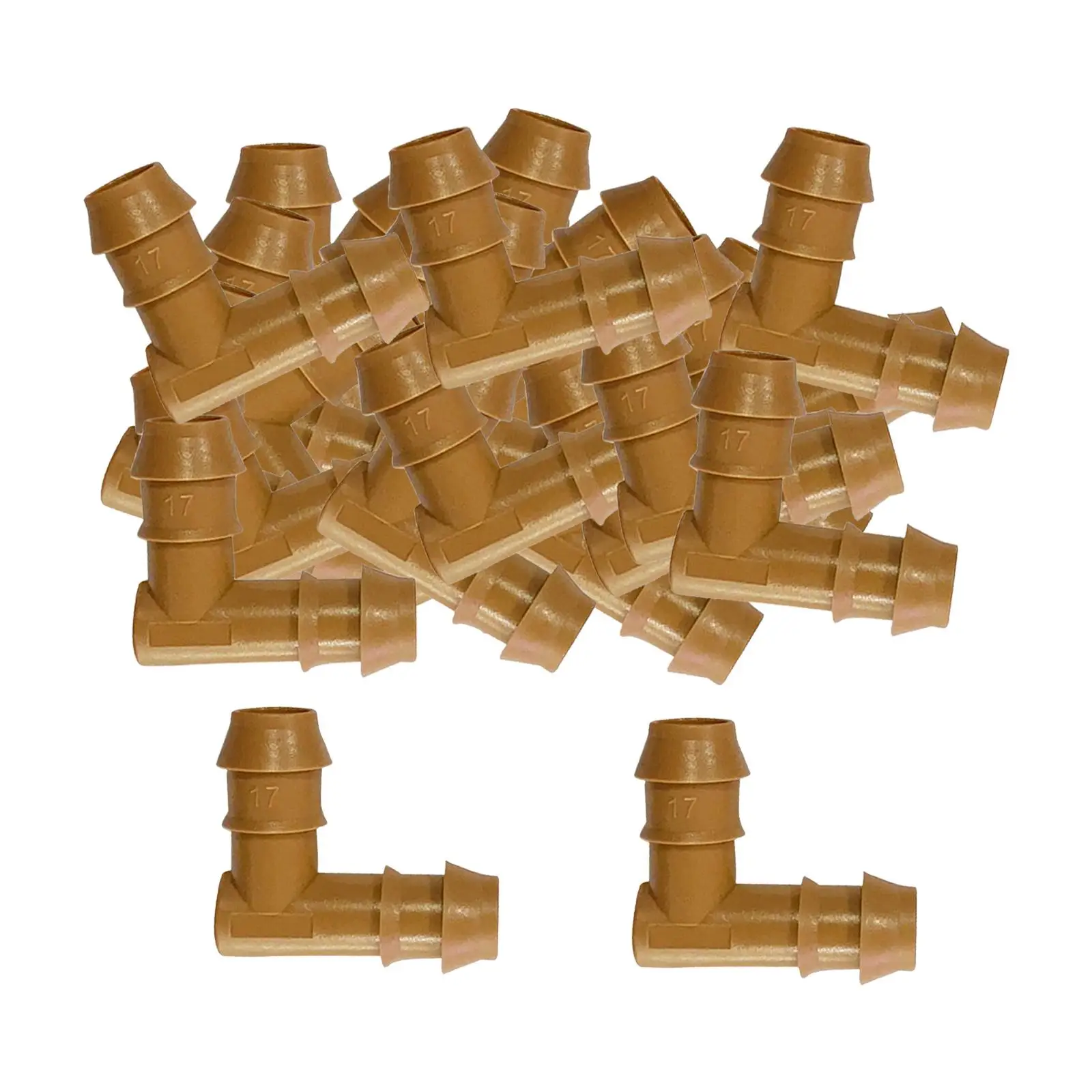 

100PCS L Shaped Barbed Connectors Drip Tubing Drip Irrigation Drip System Connectors for Garden Lawn System
