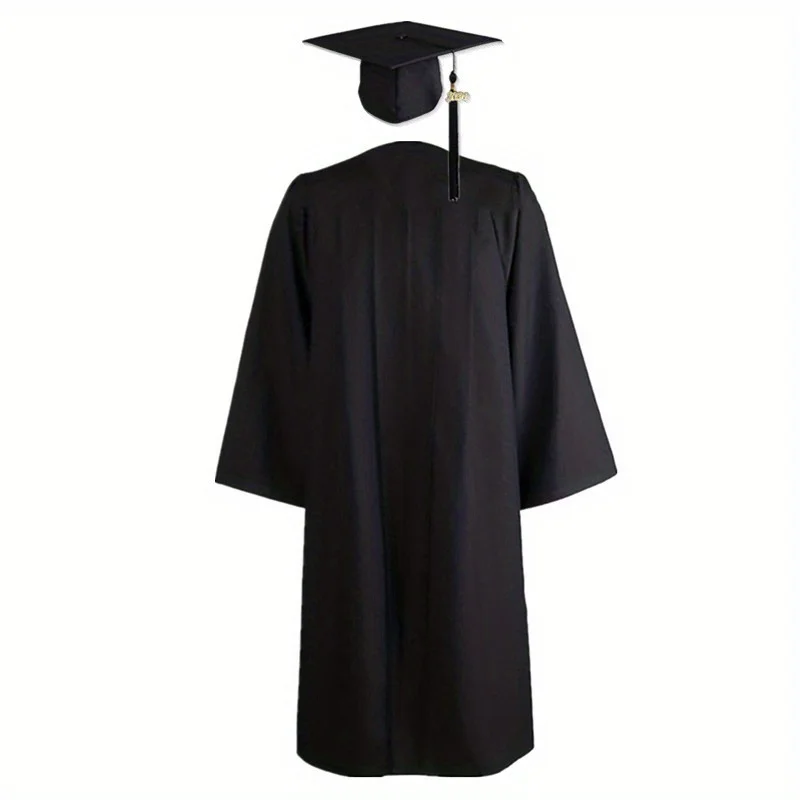 Adult Graduation Gown Hat Tassel Set   Student Bachelor's Suit University High School Uniform Robe Graduation