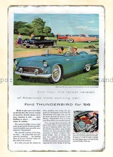 shop wall art 1956 Convertible Coupe car auto metal tin sign