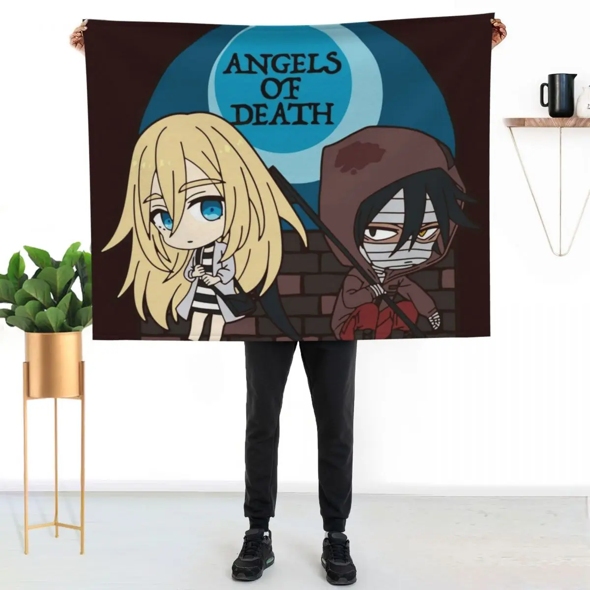 Angels of Death- Ray & Zack Throw Blanket Soft Plush Plaid Thermal halloween Shaggy Beach Loose Blankets