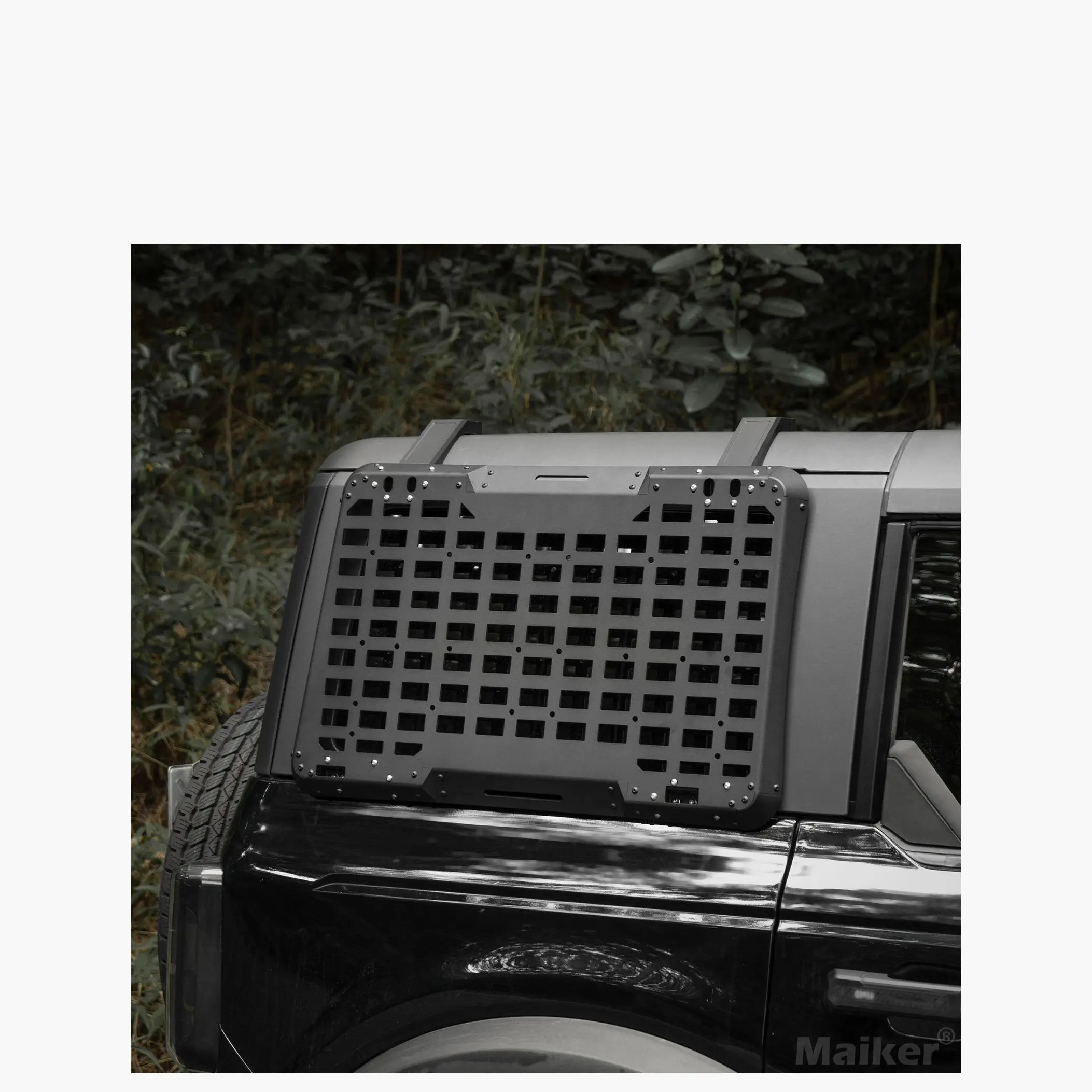Aluminum Window Expansion For Ford Bronco Offroad Multifunctional Panel Black Right Side-Car Roof Racks Accessory
