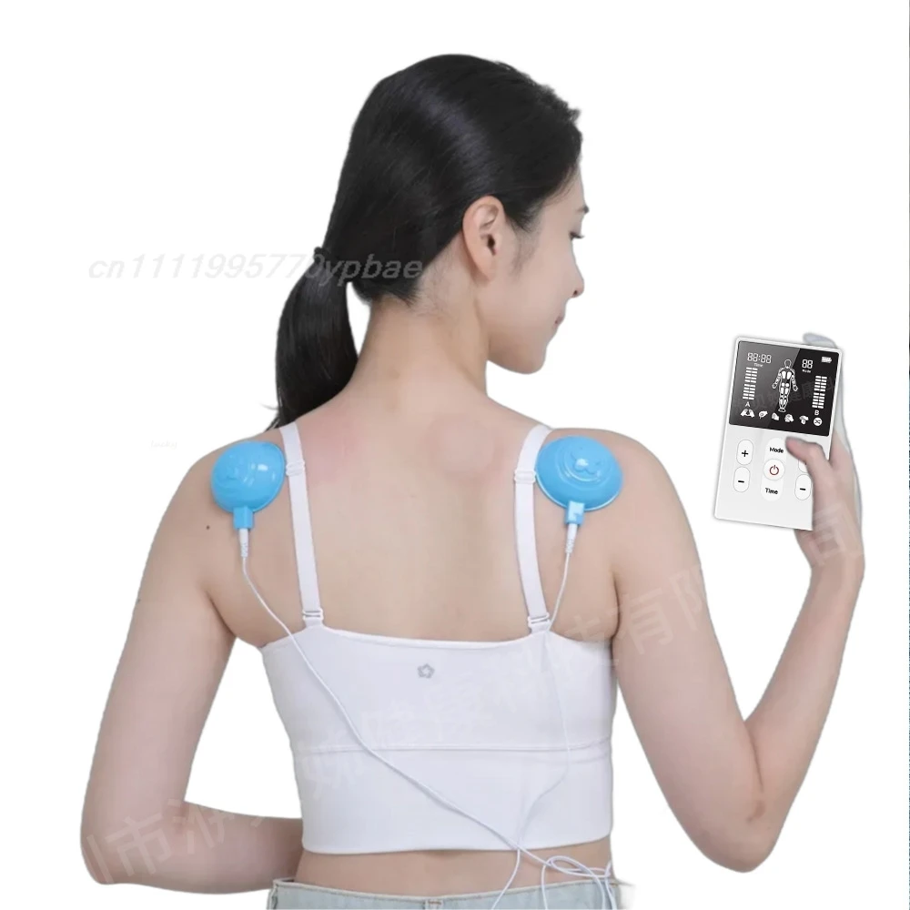 EMS TENS Massager - Pulse Cupping Device Dual Channel Muscle Stimulator Conductive Suction Cups Back Body Relaxation Machine