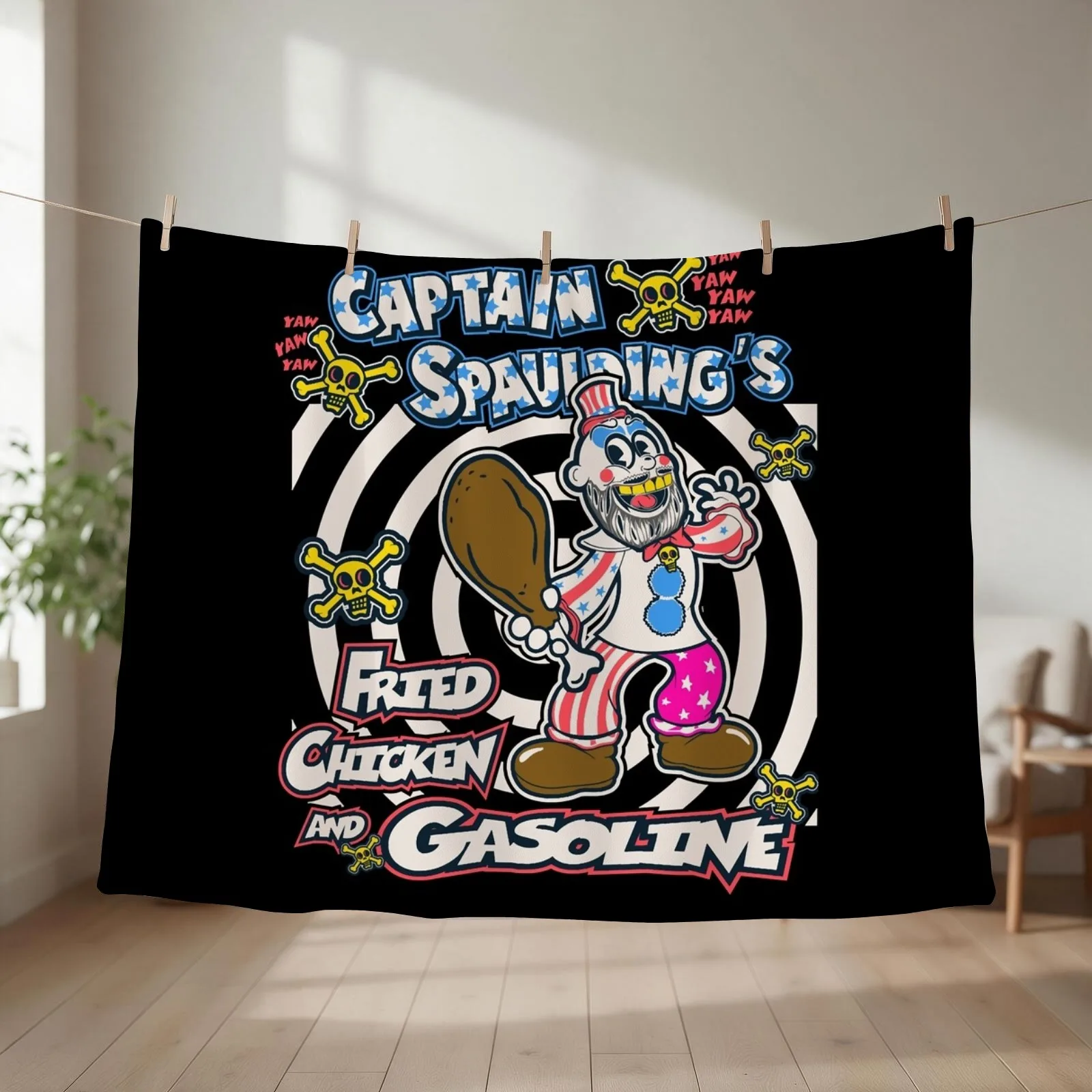 The House Of 1000 Corpses Mystery Revealed Throw Blanket couch cozy soft plush fuzzy picnic outdoor blanket