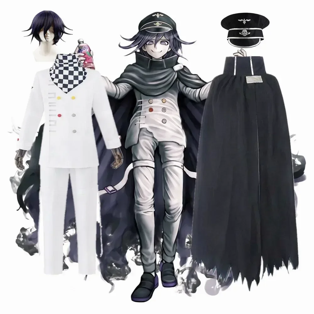 

New Danganronpa V3 Kokichi Oma Uniforms Scarf Anime Cloak Cosplay Costume President Oma Cosplay Cloak Halloween Carnival