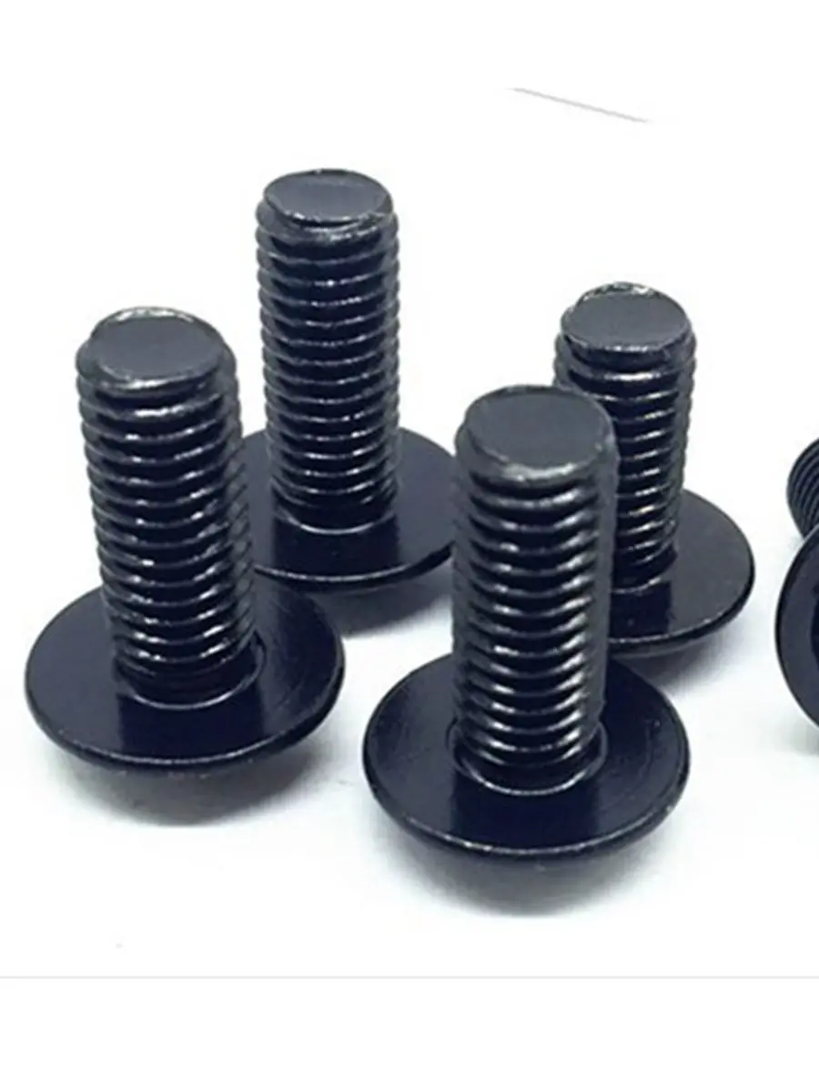 30/10pcs M4 Socket Flange Button Head Screws 10.9  High Tensile Black Allen Bolts GB7380.2 L=6mm 8mm  10mm 12mm 16mm