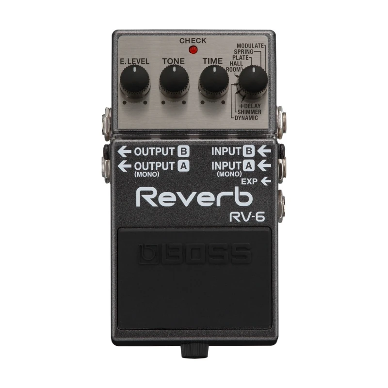 Boss Audio RV-6 Digital Reverb Pedal with 8 Reverb Modes, Expression Pedal Input, and Mono or Stereo Operation *Free Pedal Case