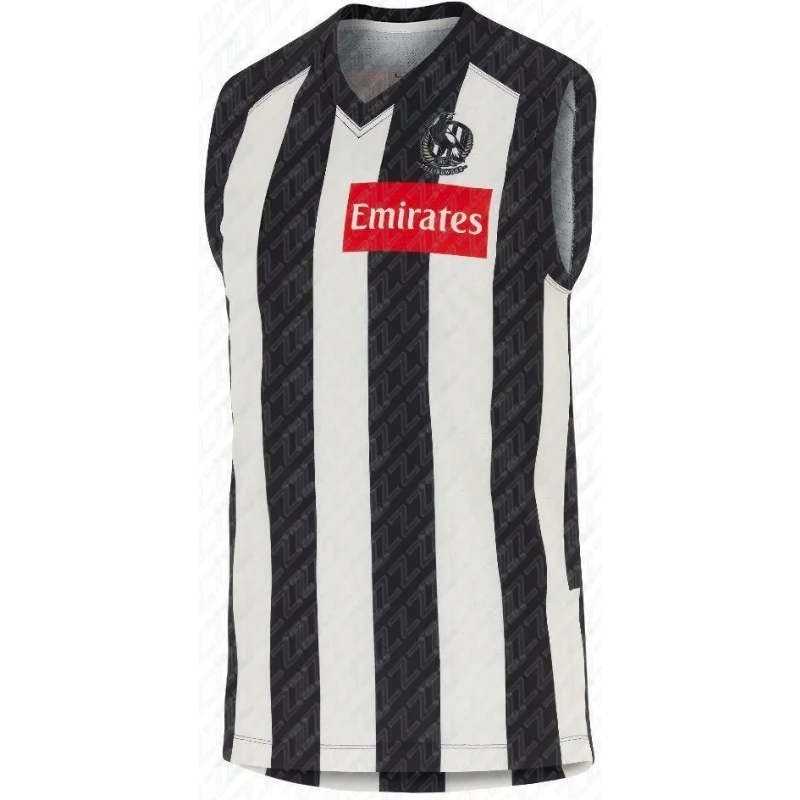 Collingwood Magpies, Youth Training Vest, Sports and Fitness Vest, Sleeveless Australian Football Jersey, Replica Team Uniform