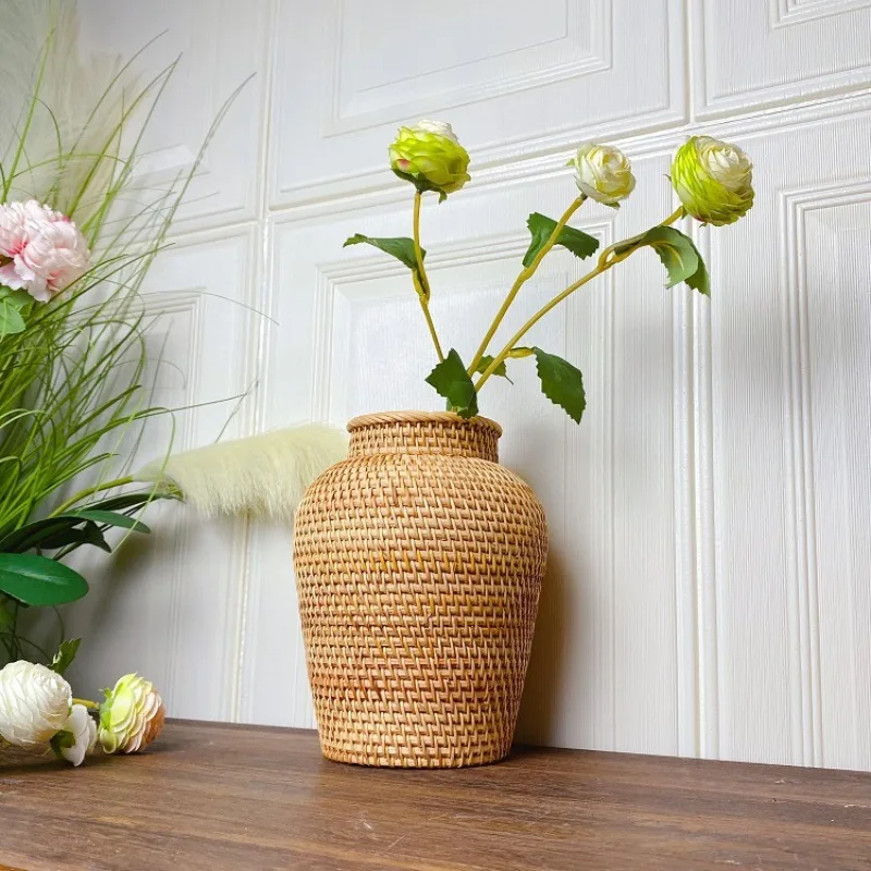 

Minimalist Woven Vase Nordic Style Dried Flower Arrangement Living Room Decorative Basket Stylish Home Decor for Flower Vessels