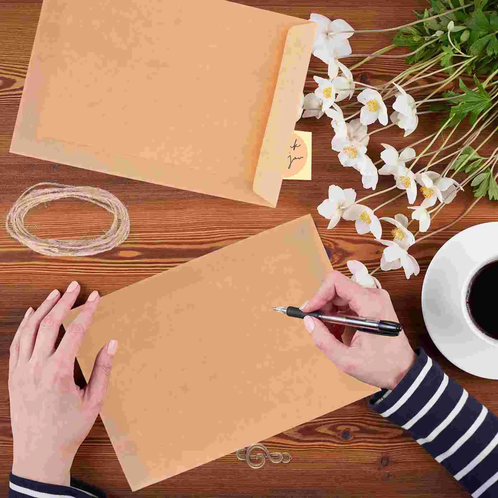 Plain Color Envelope Blank Envelope Envelopes for Packages Kraft Paper Envelopes Recycled Envelopes Brown Kraft Paper Bag