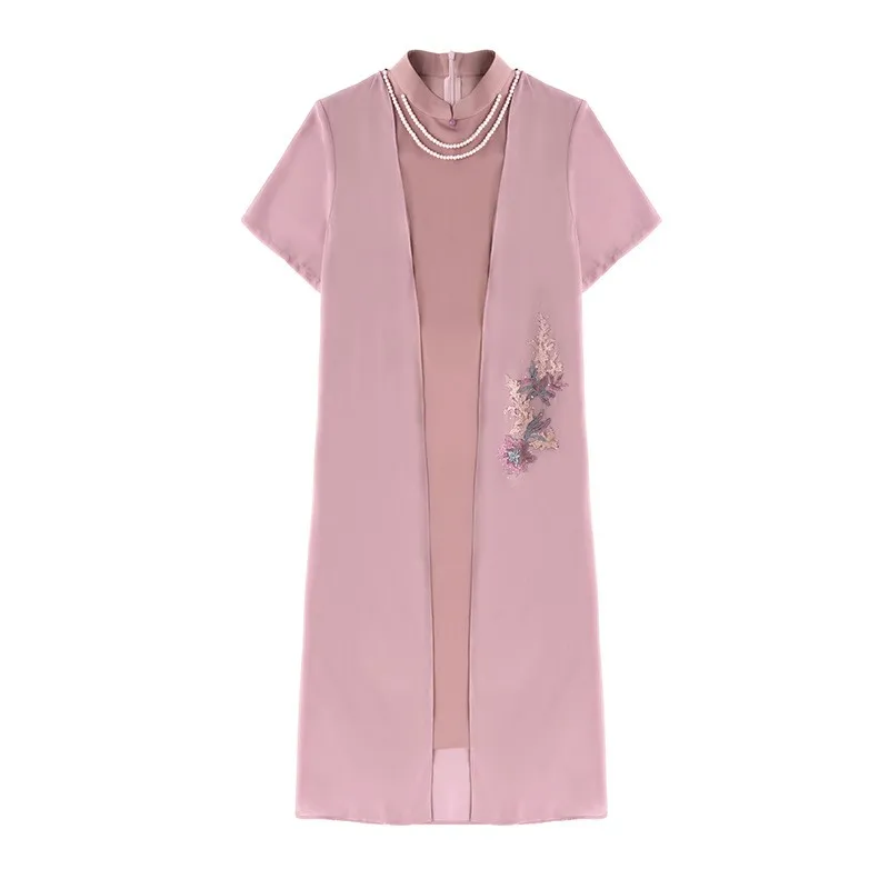 엄마를 위한 투피스 웨딩 드레스 세트 여름 폴리에스터 나일론 코사이트 섬유 또는 슬림핏 스커트 비즈니스 웨어...