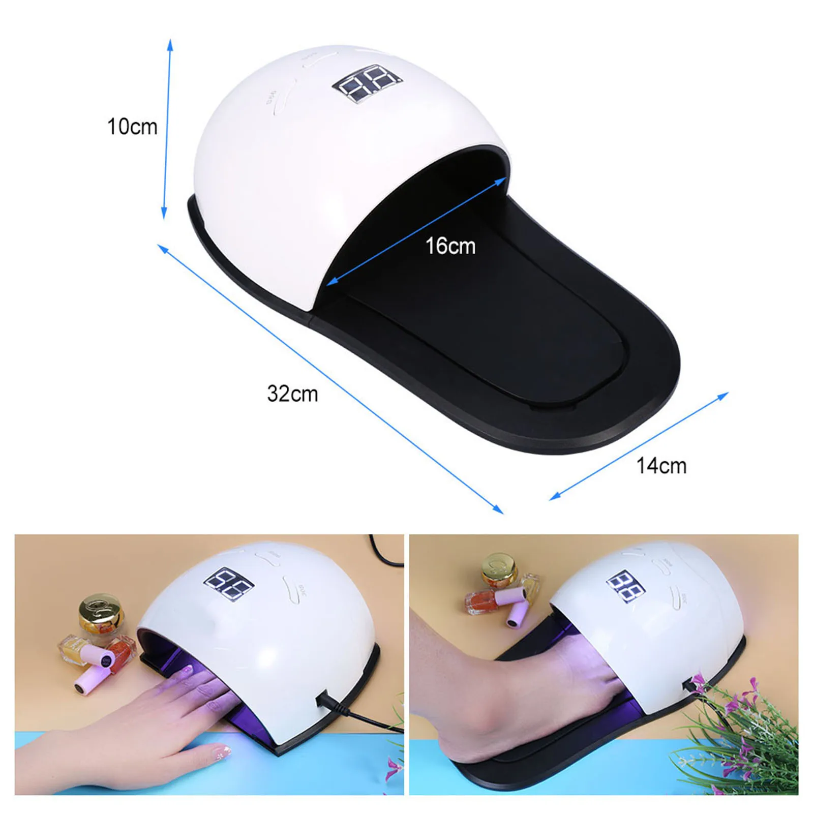 آلة مجفف الأظافر UVLED مصباح الأظافر مجفف الأظافر لعلاج طلاء الأظافر مع جهاز استشعار ذكي مانيكير باديكير أداة مسمار أدوات الرسم