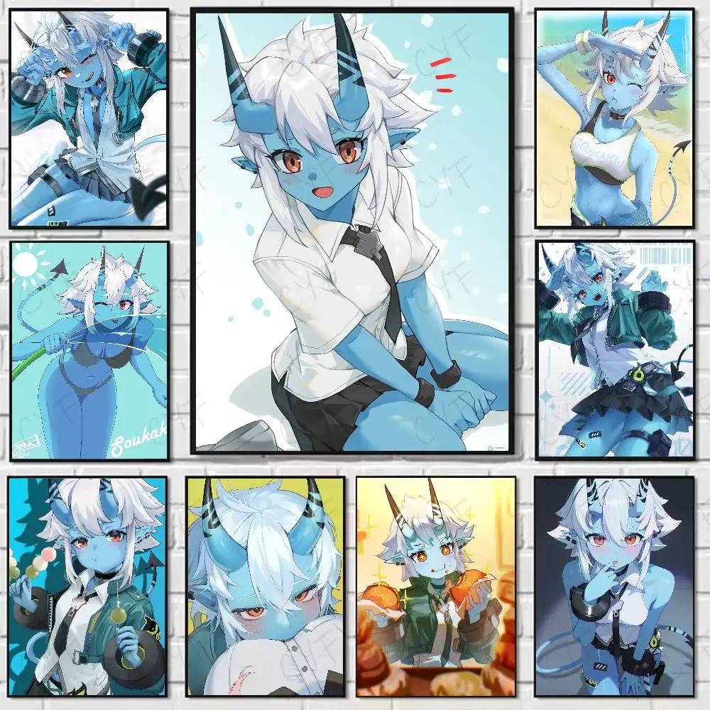 

Sexy Soukaku Game Zzz Poster Home Living Bed Room Bar Hallway Sticky Wall Art Printing Waterproof Aesthetic Decor