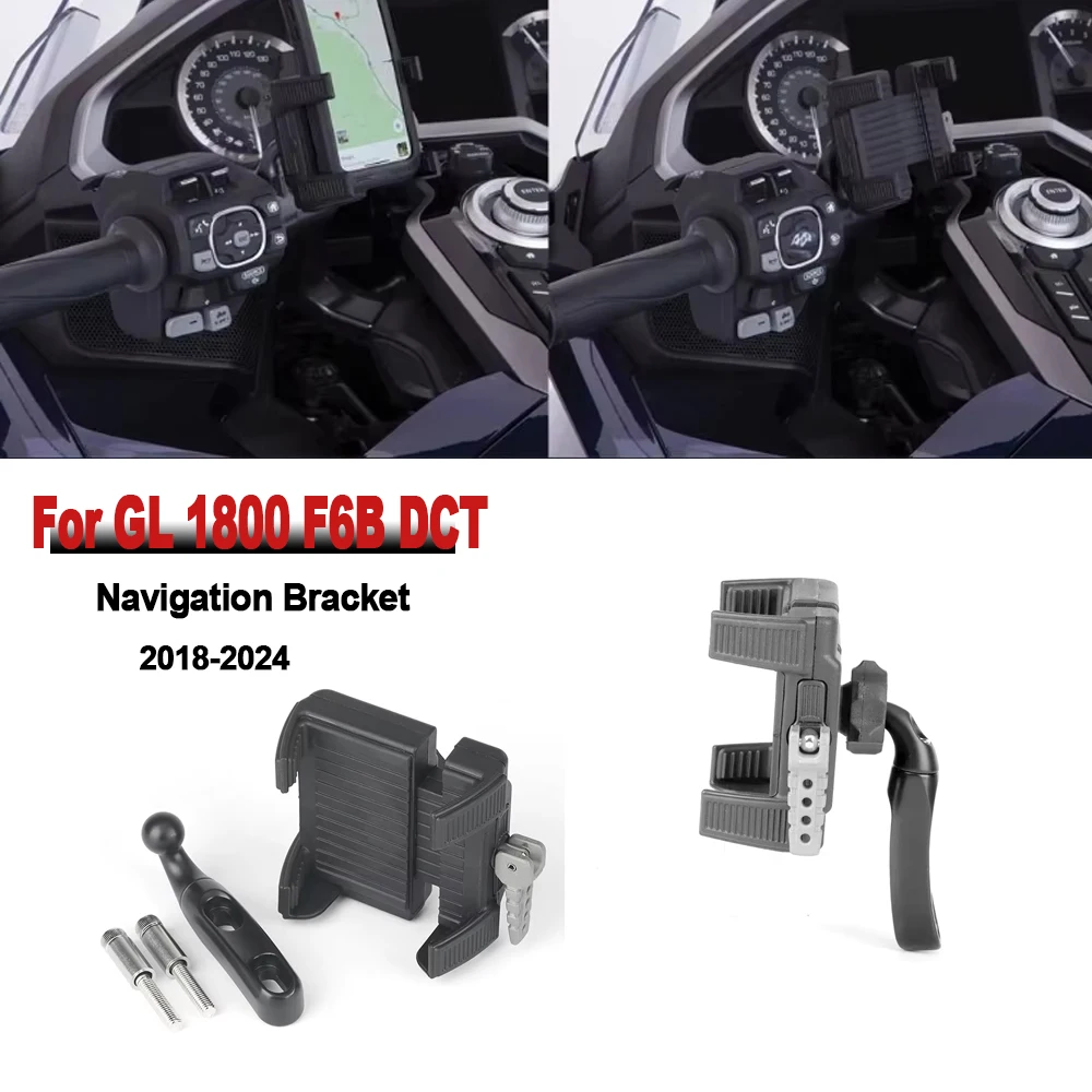 for-honda-gold-wing-gl-1800-f6b-dct-2018-2024-new-motorcycle-gps-phone-holder-stand-navigation-plate-bracket-mounting-kit