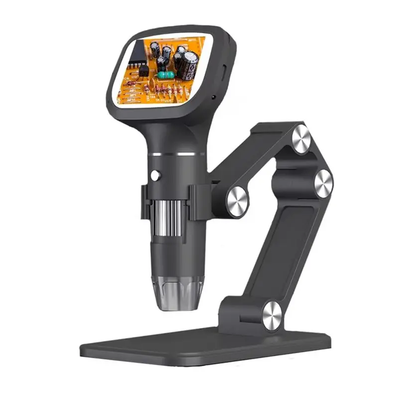 KEKA Upgrade 2.4 Inch Digital Microscope 1600X Magnification Coin Microscope with 8 LEDs Soldering Microscope for Repair